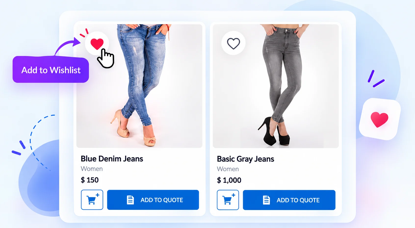 Save to a Wishlist feature illustration