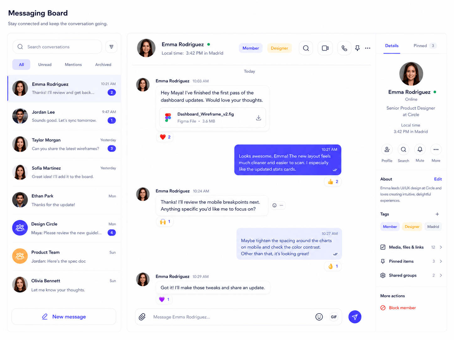 CircleKit messaging board